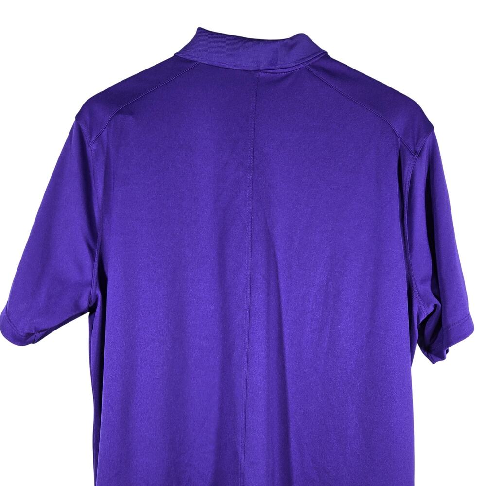 Nike Golf Dri Fit Polo Shirt Purple GoDaddy Mens Large Short‎ Sleeve - Picture 4 of 12